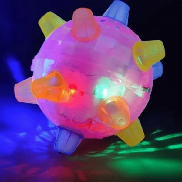 Dog Toy LED Bouncing Interactive Ball Rubber