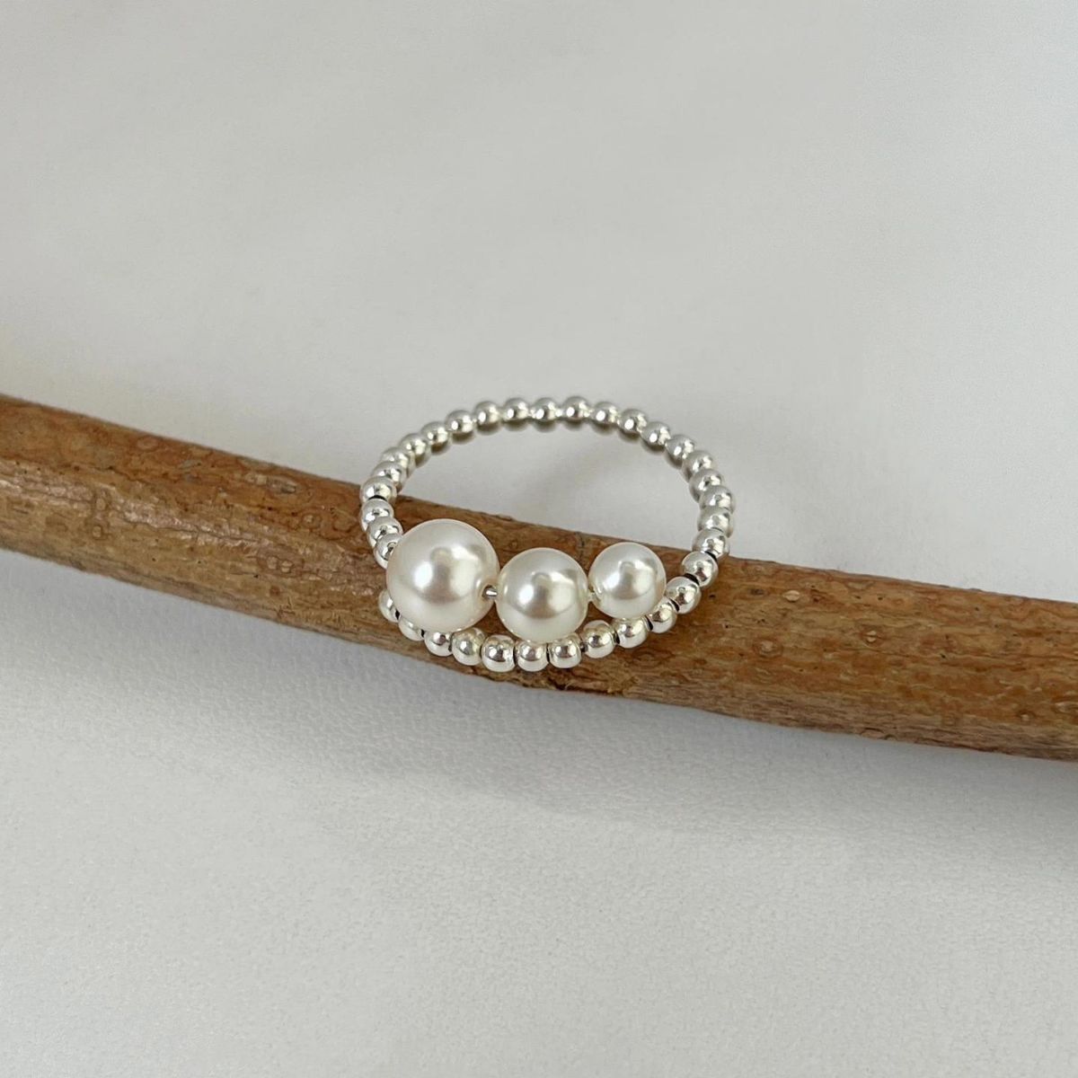 Sterling Silver Freshwater Pearl Wrap Ring