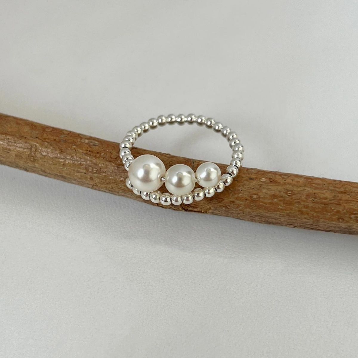 Sterling Silver Freshwater Pearl Wrap Ring