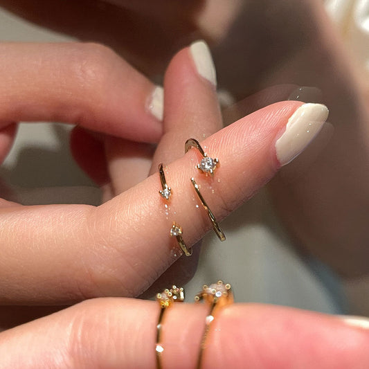 Sterling Silver Zirconia Minimalist Ring