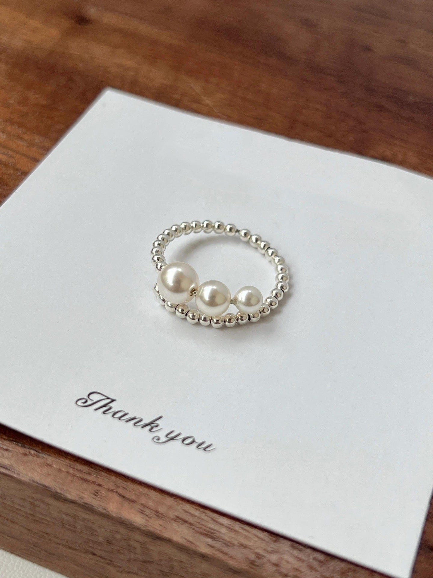 Sterling Silver Freshwater Pearl Wrap Ring
