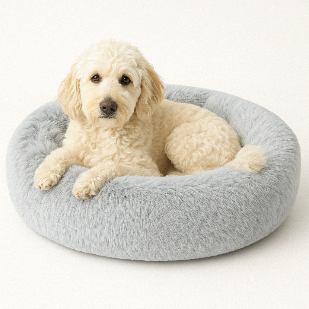 Dog Bed Orthopaedic Plush Round Calming Nest