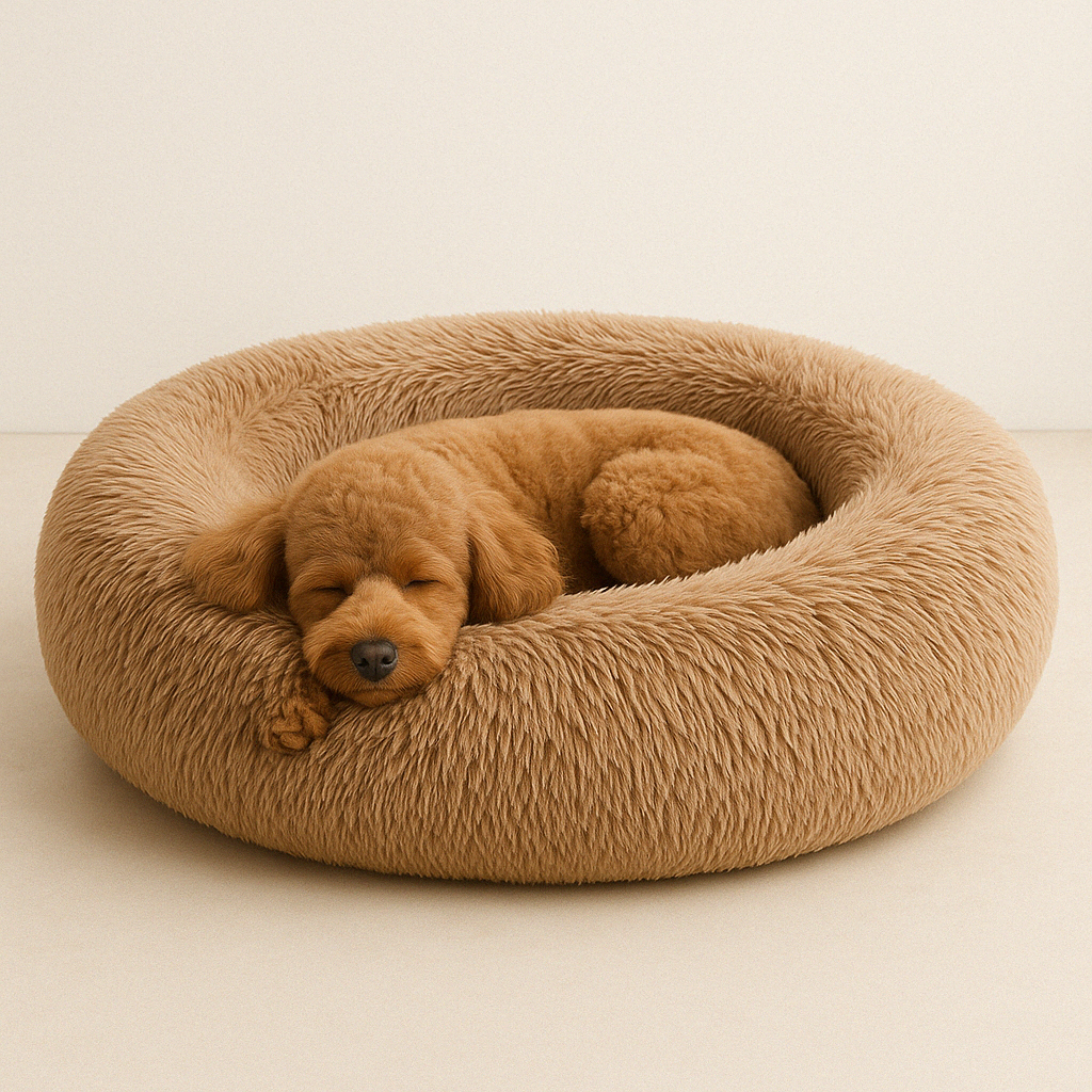 Dog Bed Orthopaedic Plush Round Calming Nest