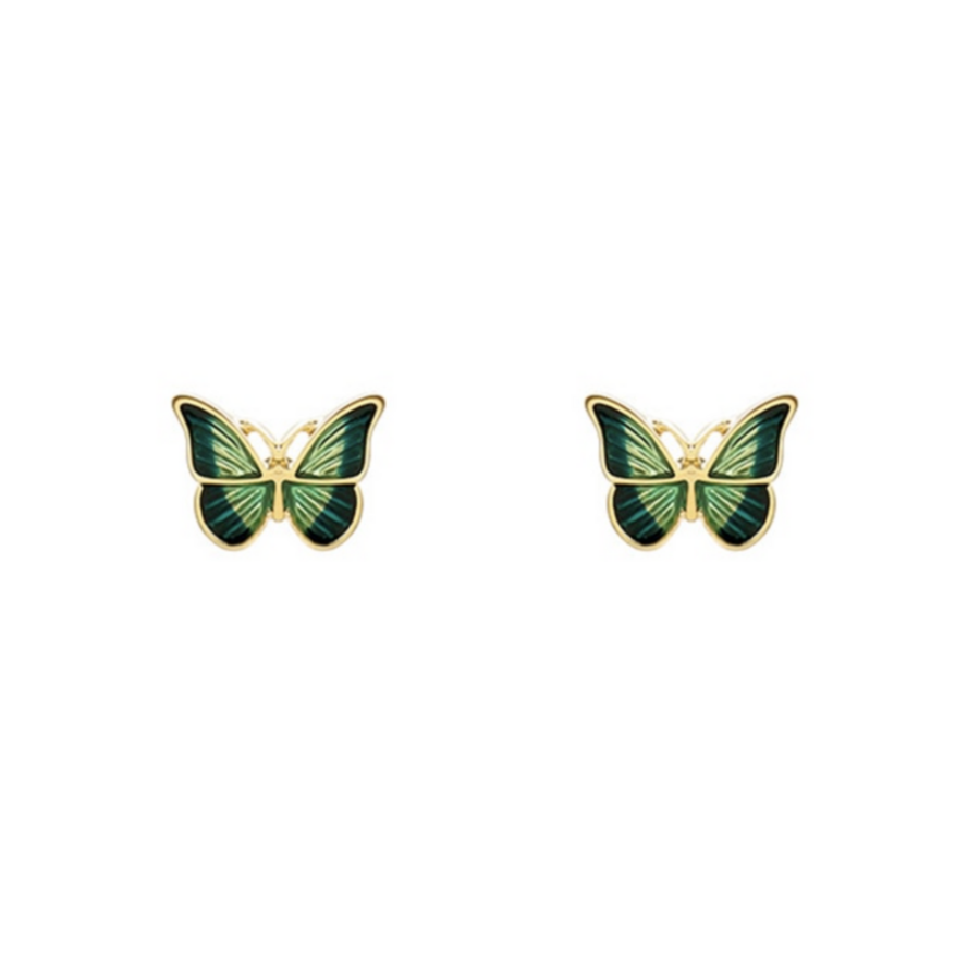 Butterfly Emerald Green Earrings