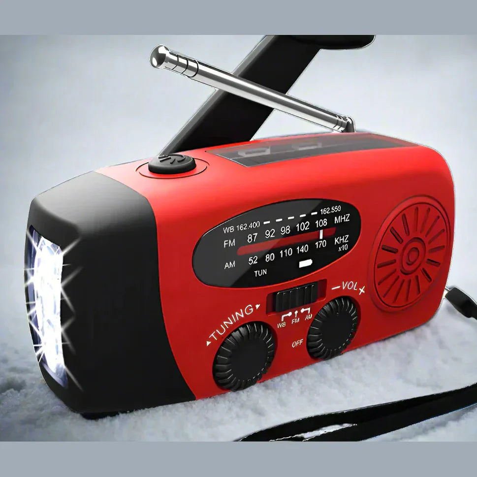 Emergency Radio | Solar Hand Crank Power Hub for Camping