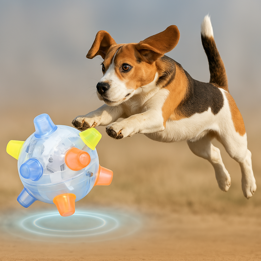 Dog Toy LED Bouncing Interactive Ball Rubber