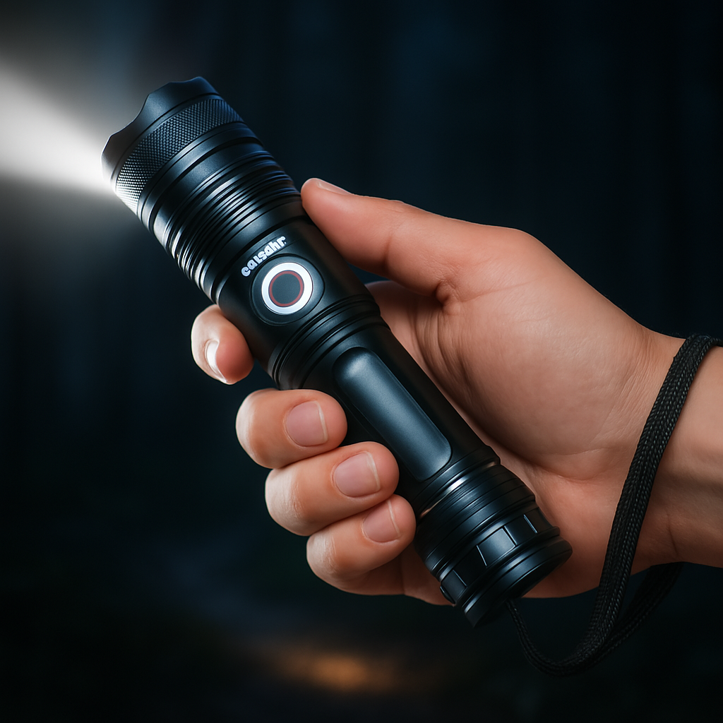 LED Torch Rechargeable Zoom Aluminium Flashlight